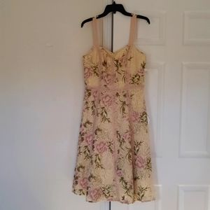 Dress the Population Carmen Floral Lace Dress.